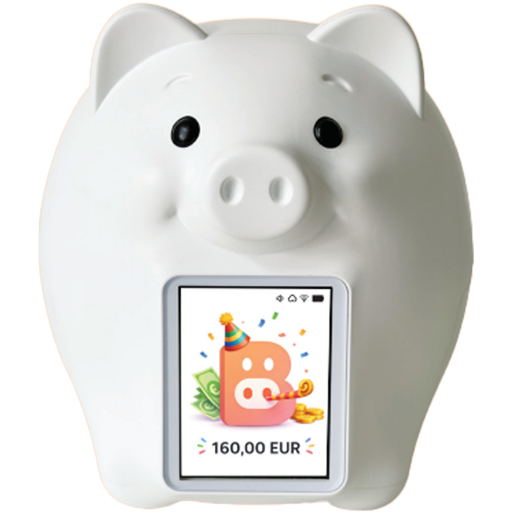 Billy piggy bank product illustration